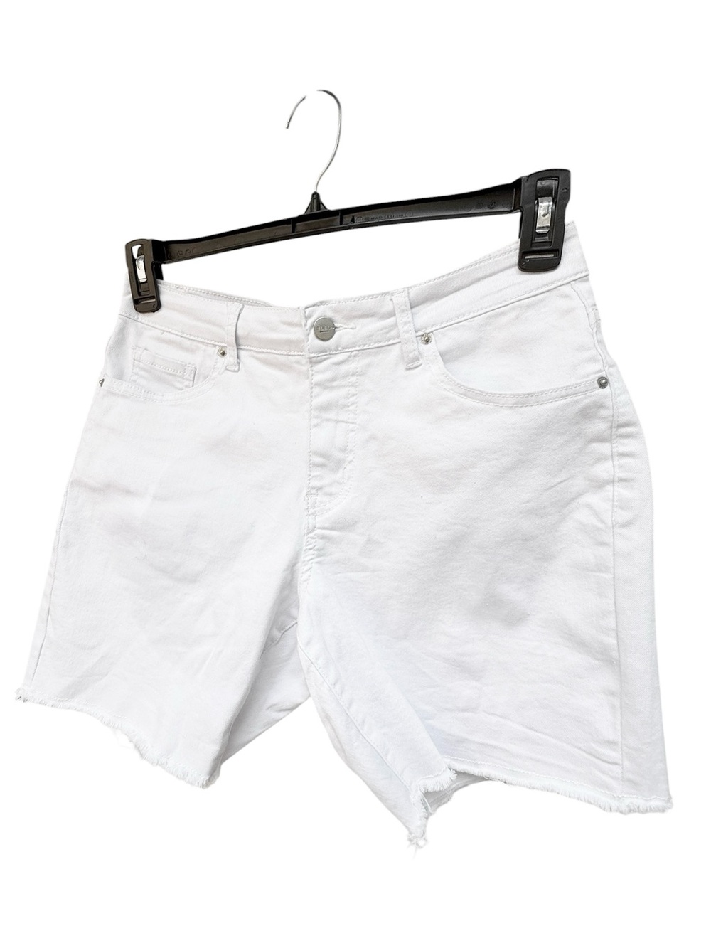 BLEU Denim + Desing Company Crisp White Denim Short Sz 8 Women's Stretch